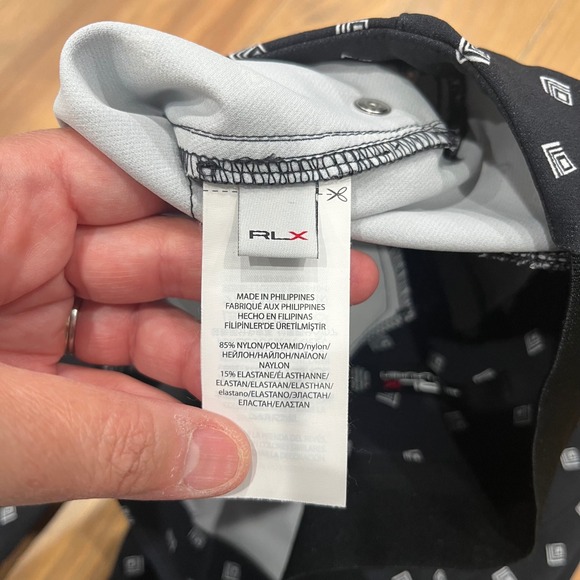 RLX Ralph Lauren Women's Navy Geometric Print Stretch Golf Pants Size 8 - Picture 10 of 13